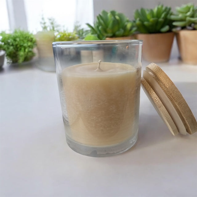 7 oz clear soy candle